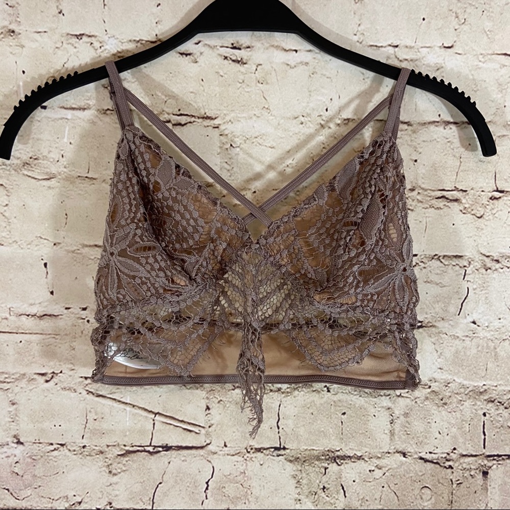 Express taupe adjustable strap bralette size small - Picture 3 of 12